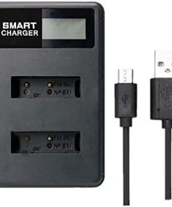 2 pcs NP-BX1 NPBX1 BX1 Battery With LCD Battery Charger for ZV1, DSC-RX100VII/DSC-RX100M7,DSC-RX100 II/RX100M II,DSC-RX100 III
