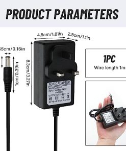 Universal Massage Gun Charger Adapter Replacement - 25.2V 1A Electric Massagers Battery Charger Cable with LED Indicator, Wide Voltage Adaptability
