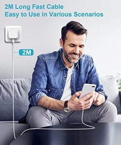 iPhone Fast Charger, iPhone Charger Plug and Cable 2M [Apple MFi Certified], HOSOW 20W USB C Fast Charger iPhone Power Adapter with USB C
