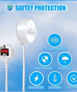 Electric Toothbrush Charger For Oral B Toothbrush Charger Replacement For Oral B Charger, Braun 3757 UK Plug for Oral-B Pro 650/Pro Series