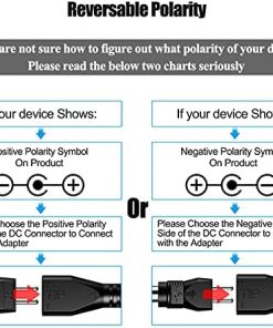 30W Reverse Polarity Universal AC Adapter Multi Voltage DC Power Supply, with 9pcs Adaptor Tips, Compatible with 3V to 12V Household Electronics