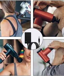 Universal Massage Gun Charger Adapter Replacement - 25.2V 1A Electric Massagers Battery Charger Cable with LED Indicator, Wide Voltage Adaptability