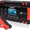 PROFIKLA 12V/24V 8A Car Battery Charger, Intelligent Charges, Repairs, Maintains Lead Acid Batteries