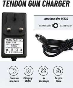 Universal Massage Gun Charger Adapter Replacement - 25.2V 1A Electric Massagers Battery Charger Cable with LED Indicator, Wide Voltage Adaptability