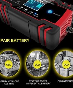 12V/24V 8Amp Car Battery Charger, Automatic Smart Battery Charger with Temperature Compensation, Intelligent Charges