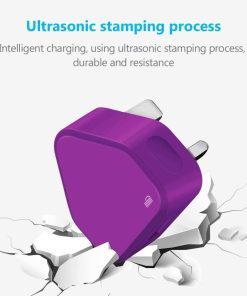 USB Compact Universal UK Mains Charger 1000 mAh CE Approved Adapter Cable Compatible with Mobile Phones iPhone 5 6 7 8 X iPod/Samsung Galaxy S2 3.4 S5 S6 S7 S8 S9/Smart phones /Media devices (Purple)