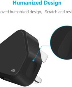 ameego USB Compact Universal UK Mains Charger 1000 mAh CE Approved Adapter Compatible with Mobile Phones iPhone 5 6 7 8 X iPod/Samsung Galaxy S2 3.4 S5 S6 S7 S8 S9/Smart phones/Media devices (Black)