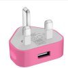 AMGO USB Compact UK Mains Charger 1000 mAh Baby Pink
