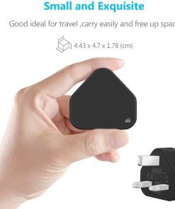 ameego USB Compact Universal UK Mains Charger 1000 mAh CE Approved Adapter Compatible with Mobile Phones iPhone 5 6 7 8 X iPod/Samsung Galaxy S2 3.4 S5 S6 S7 S8 S9/Smart phones/Media devices (Black)