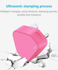 USB Compact Universal UK Mains Charger 1000 mAh CE Approved Adapter Cable Compatible with Mobile Phones iPhone 5 6 7 8 X iPod/Samsung Galaxy S2 S5 S6 S7 S8 S9/Smart phones /Media devices (Baby Pink)