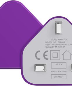 3 Pin USB Mains Charger Adapter, 1AMP Speed Universal Travel USB Wall Charger for iPhone,iPad, iPod and Samsung Galaxy, HTC, Tablet & USB Socket Devices (Purple)