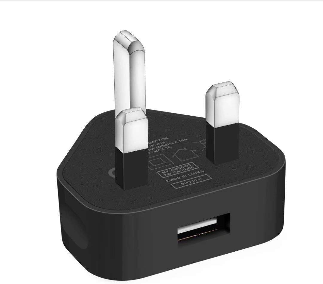 51Z0nxEqZIL._AC_SL1080_ AMGO USB Compact UK Mains Charger for Mobile Phones iPhone Samsung Galaxy (Black)