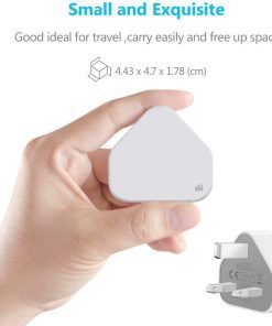 USB Compact Universal UK Mains Charger 1000 mAh CE Approved Adapter Cable Compatible with Mobile Phones iPhone 5 6 7 8 X iPod/Samsung Galaxy S2 3.4 S5 S6 S7 S8 S9/Smart phones /Media devices (White)