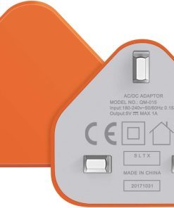 UK 3 Pin Plug USB Mains Charger Adapter, 1AMP 1000mAh Fast Speed Universal Travel USB Wall Charger USB Socket Devices (Orange)