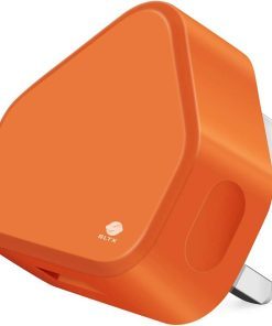 UK 3 Pin Plug USB Mains Charger Adapter, 1AMP 1000mAh Fast Speed Universal Travel USB Wall Charger USB Socket Devices (Orange)