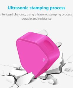 USB Compact Universal UK Mains Charger 1000 mAh CE Approved Adapter Cable Compatible with Mobile Phones iPhone 5 6 7 8 X iPod/Samsung Galaxy S2 S5 S6 S7 S8 S9/Smart phones / Media devices (Hot Pink)