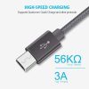 AMGO 3Pack High Speed Nylon Braided Micro USB Data Charge Cable