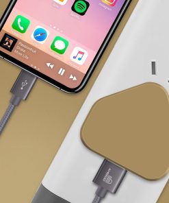 USB Compact Universal UK Mains Charger 1000 mAh CE Approved Adapter Cable Compatible with Mobile Phones iPhone 5 6 7 8 X iPod/Samsung Galaxy S2 3.4 S5 S6 S7 S8 S9/Smart phones /Media devices (Gold)